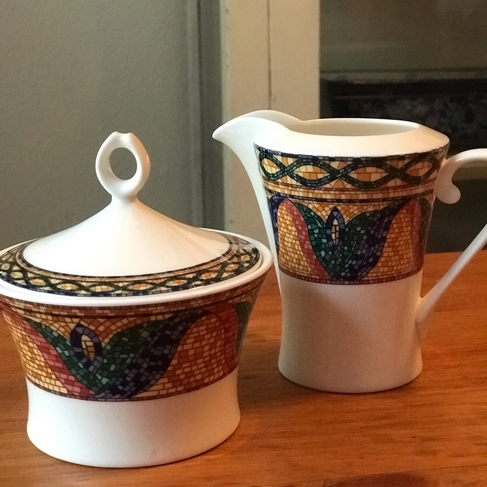 Mikasa Sao Paulo cream and sugar dishes